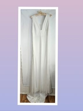 💍Elegant White Sleeveless Bridal Maxi Dress💍